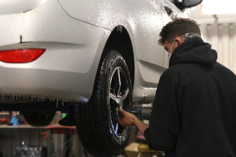 Technicians at Done-Rite Tire and Auto have been busy this week installing winter tires. 