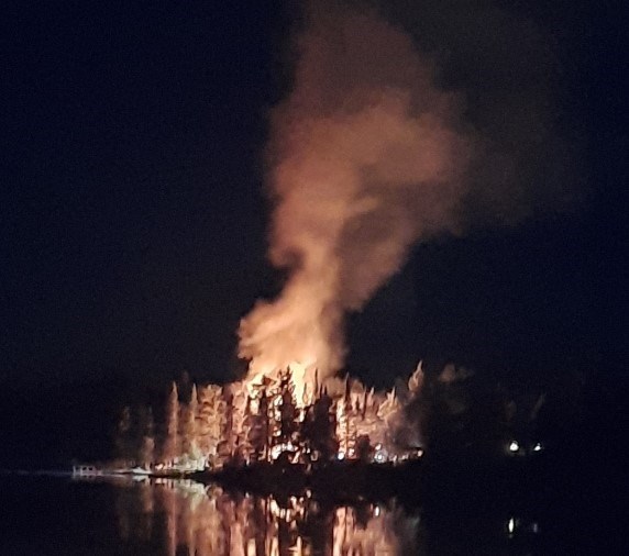 Neighbours at Warnica Lake called 911 after the Saalem Church camp sauna caught fire on Sept. 12, 2022 