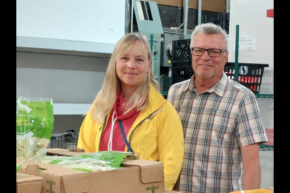 Kelly and Wayne Maunula at the Thunder Bay Food Bank