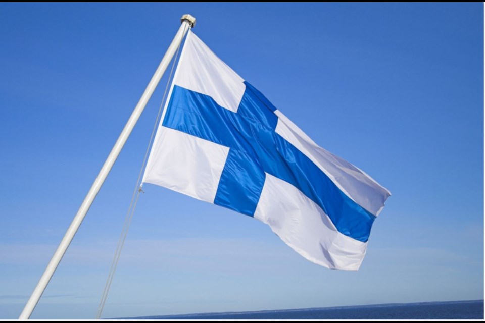 The Finnish flag was raised at NATO headquarters in Belgium on Apr. 4, 2023