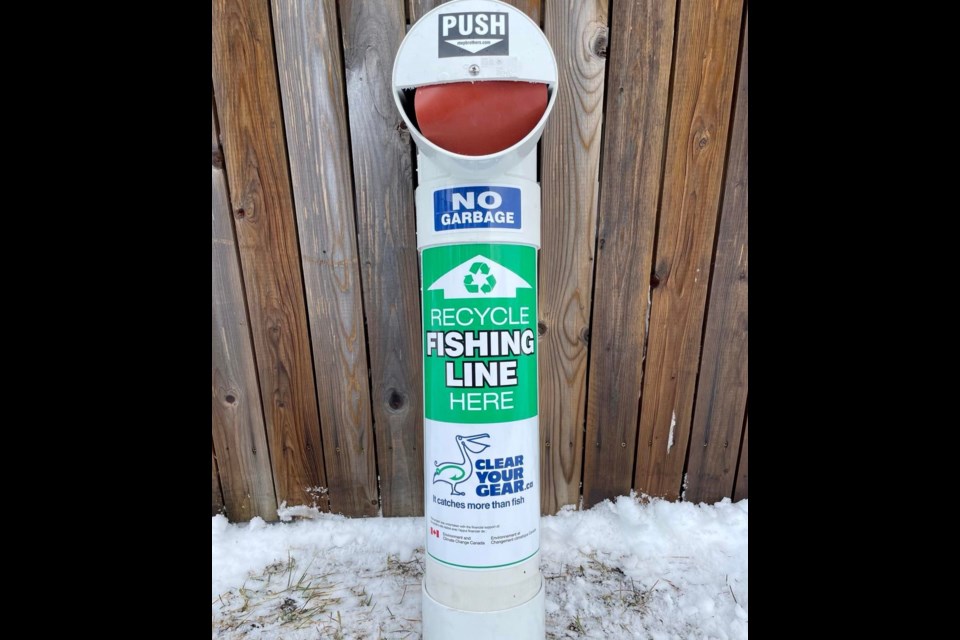 Fishing line recycling units are being established at various locations in the Thunder Bay area (Facebook/LRCA)