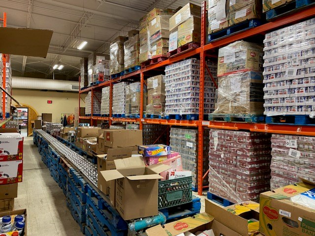 Empty shelves at the RFDA warehouse in Thunder Bay are filling up again after an emergency appeal for donations (Jessah Clement/TBT News)