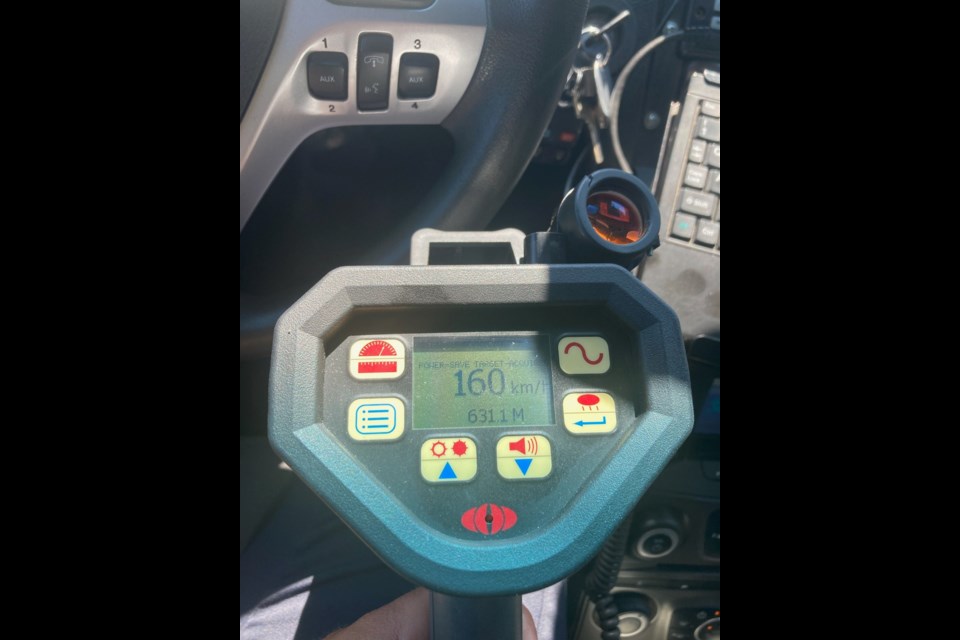 Speed radar gun picture provided by OPP