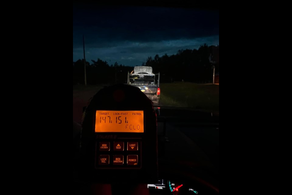 Speed radar gun picture provided by OPP