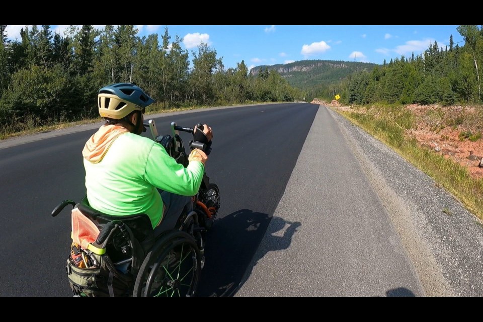 Kevin Mills is realizing a dream of cycling across the country, while campaigning for accessibility. (Photos courtesy of pedalingpossibilities.ca)