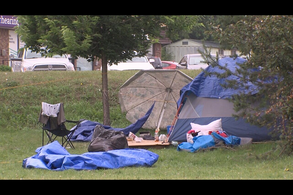Homeless encampment