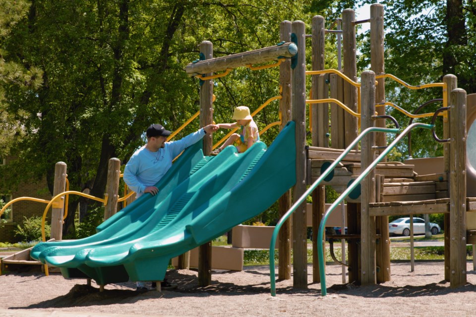 Designs for the new playground at Vickers Park will include traditional features like slides and swings alongside new approaches. (Ian Kaufman, TBnewswatch)
