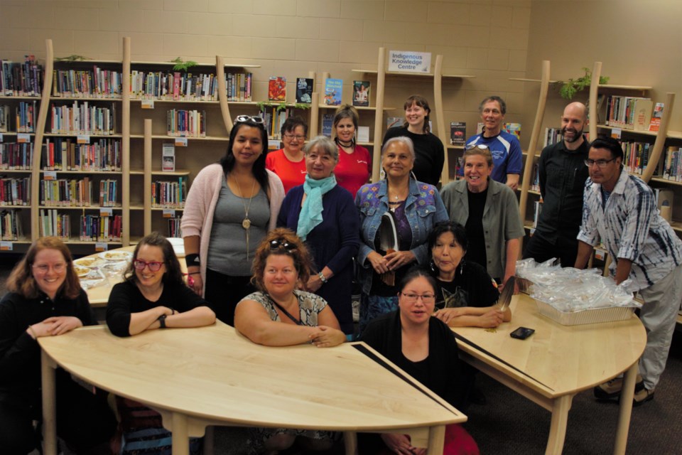 New furniture items including a programming table themed around the four directions, coffee table and stools, public computer tables, and book shelves were unveiled at the Waverley Library's Indigenous Knowledge Centre on Monday. (Ian Kaufman, TBnewswatch)