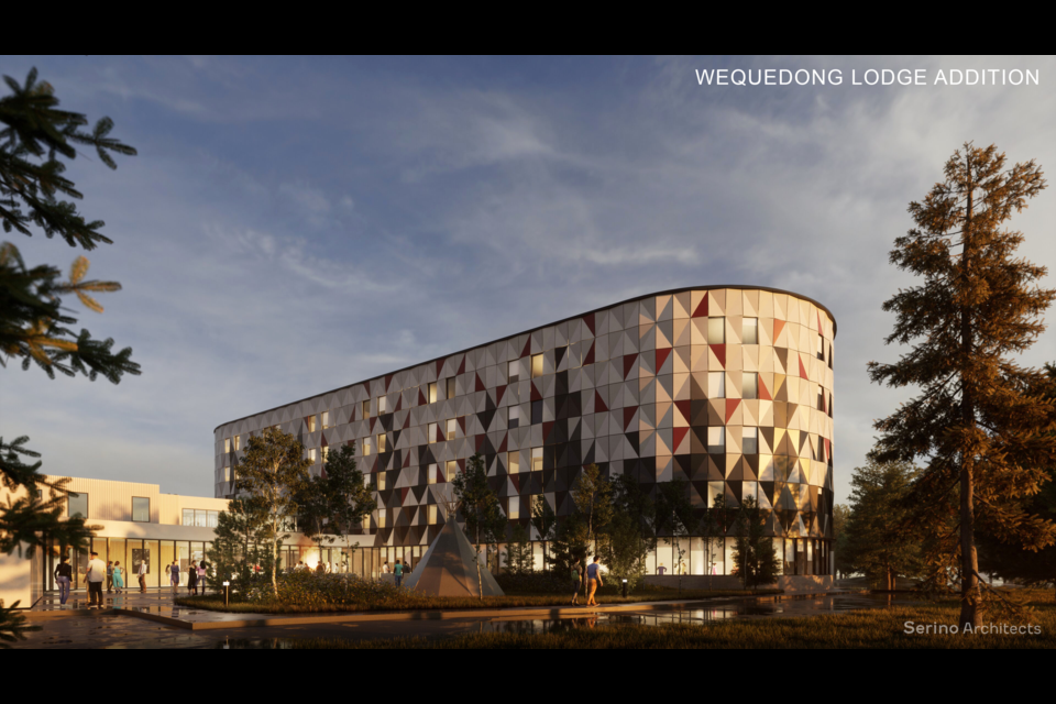 A rendering of Wequedong Lodge's proposed expansion of its Balmoral Street facility. (Serino Architects handout)