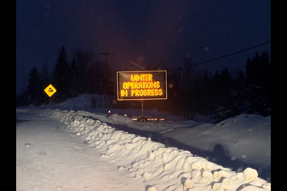 Two new electronic traffic advisory signs have been installed on Highway 102 (MTO photo)
