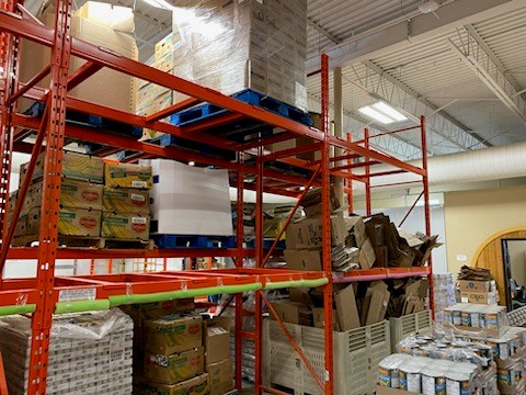Shelves at the RFDA warehouse in Thunder Bay are getting empty (JessahClement/TBT News)
