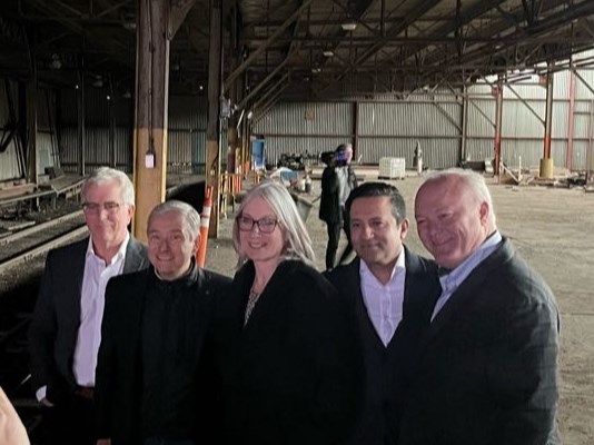 From Left to Right: Thunder Bay-Rainy River MP Marcus Powlowski, Minister Francois-Philippe Champagne (Innovation, Science and Industry), Minister Patty Hajdu (Indigenous Services), Avalon President Zeeshan Syed and Avalon CAO Jim Jaques