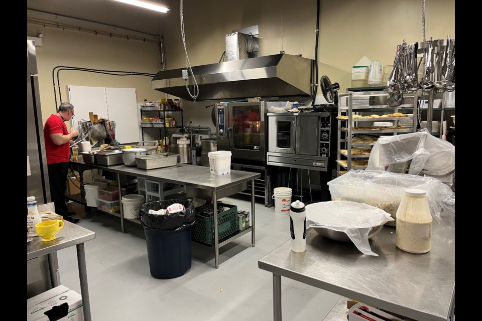 The food is prepared in the kitchen at Grace Place