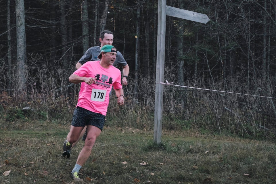 Runners make their way around the Kamview Nordic Centre trails during the 2022 Off-Road Half Marathon.