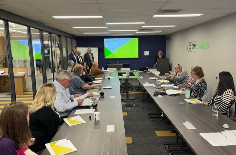 The presentation of the Thunder Bay Ventures Business Confidence Index at Confederation College on Friday, October 20, 2023