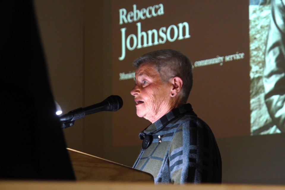 Rebecca Johnson called her induction into the City of Thunder Bay's women's history month exhibit an honour. 