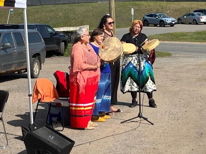 The drumming ceremony at the Thunder Bay Jail on Wednesday, September 27th