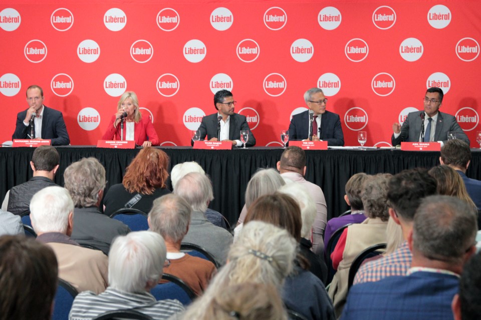 All five candidates on the stage Thursday, September 14th  