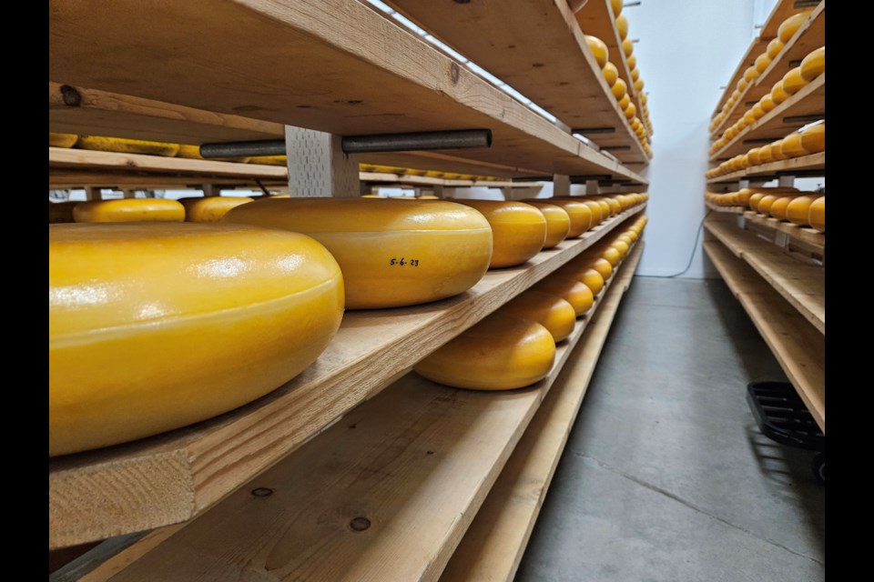 The room where their specialty cheese is aged at Thunder Oak Cheese Farm