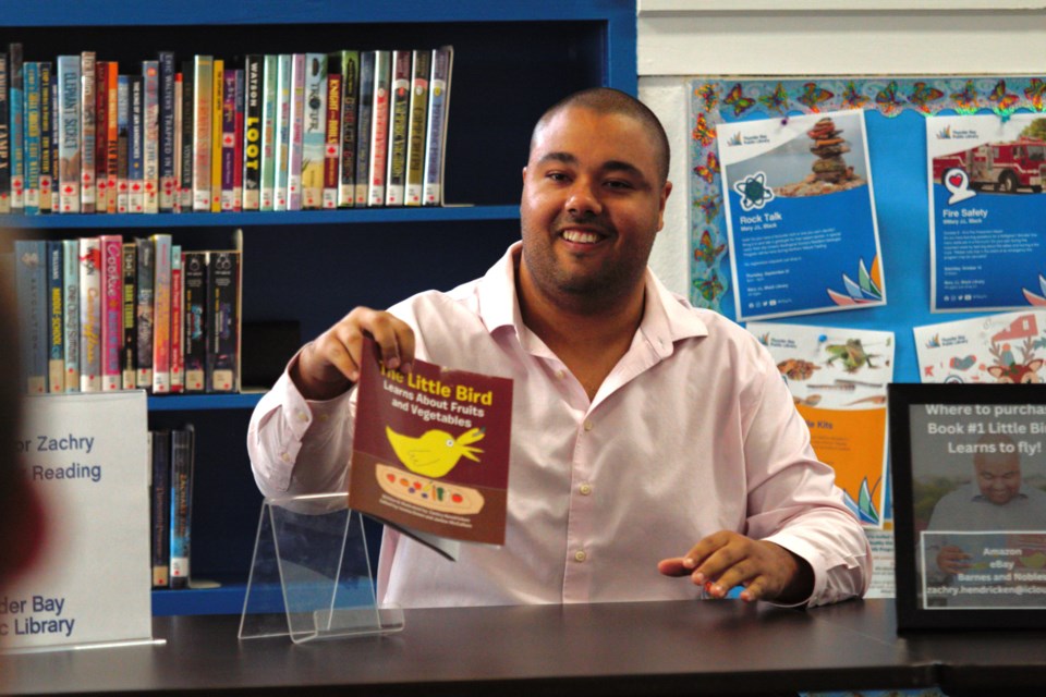 Local author Zachry Hendricken held a launch event at the Brodie Library on Wednesday.