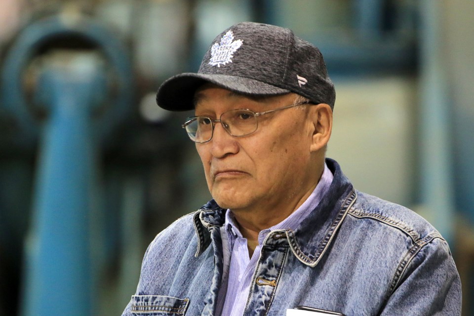 Eabametoong First Nation Chief Solomon Atlookan on Thursday, April 4, 2024 in Kakabeka Falls. (Leith Dunick, tbnewswatch.com)