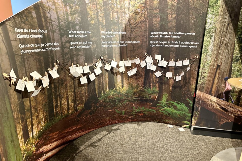 The exhibit teaches kids about climate change in an interactive way