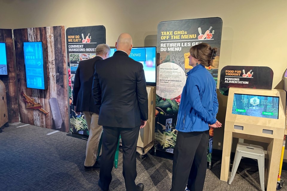 The exhibit teaches kids about climate change in an interactive way