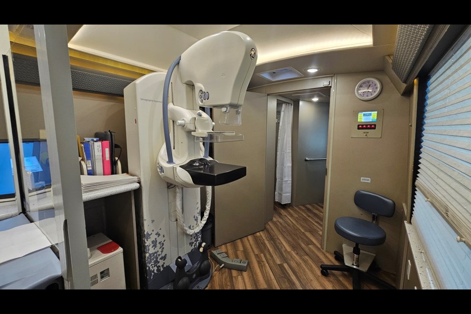 The Screen for Life coach features mammogram equipment that is used for breast cancer screenings. 