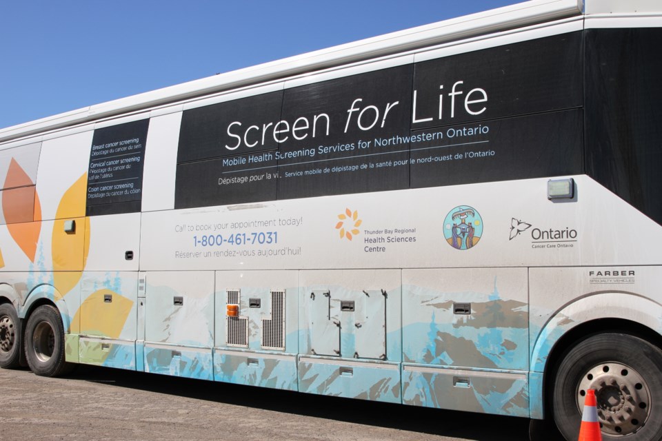 The Thunder Bay Regional Health Sciences Centre’s Screen for Life coach started its tour in Dryden this week. 