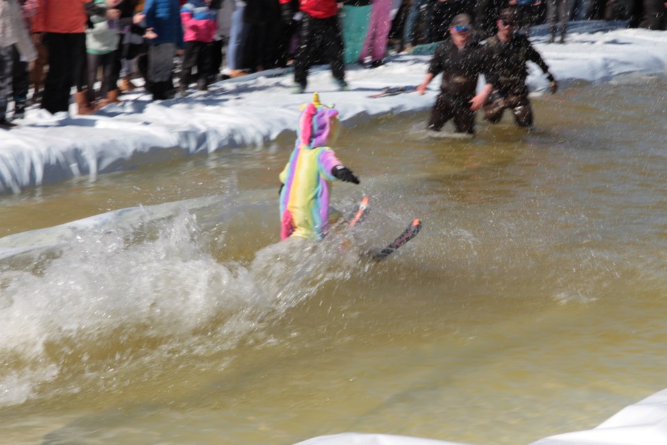 Slush Cup 2024 at Loch Lomond ski hill on April 7, 2024. 