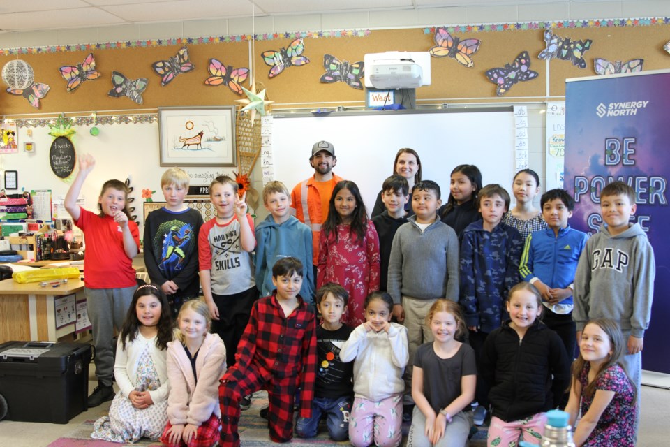 Grade 3 students at Woodcrest Public School learned about electricity and safety from Synergy North. 