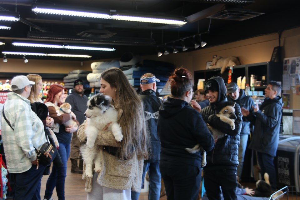 Locals come together to snuggle some puppies at the Paws for Love Dog Rescue's meet and greet on Jan. 4.