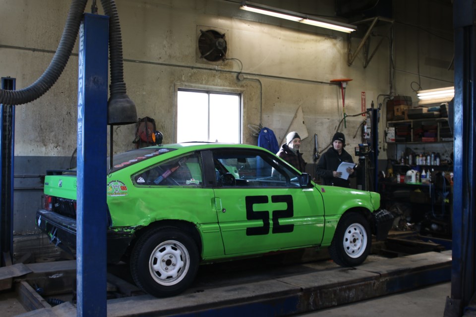 Car 52 receives its tech inspection on Jan. 4.