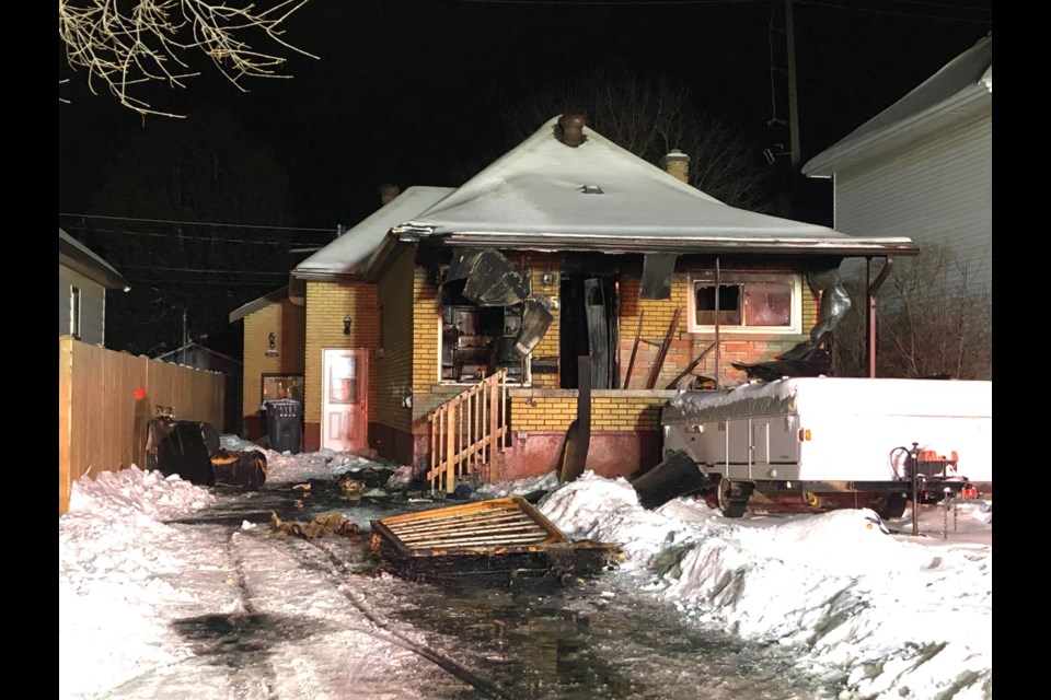 The aftermath of a fire on Vickers Street North on Dec. 10, 2024.