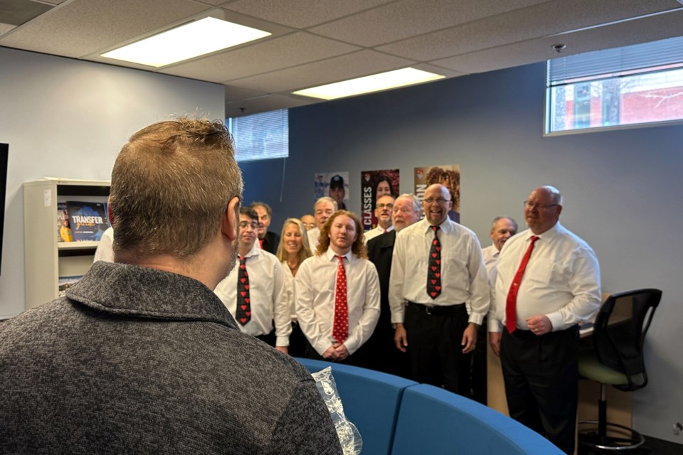People were serenaded at school, work, and home at the request of their loved ones