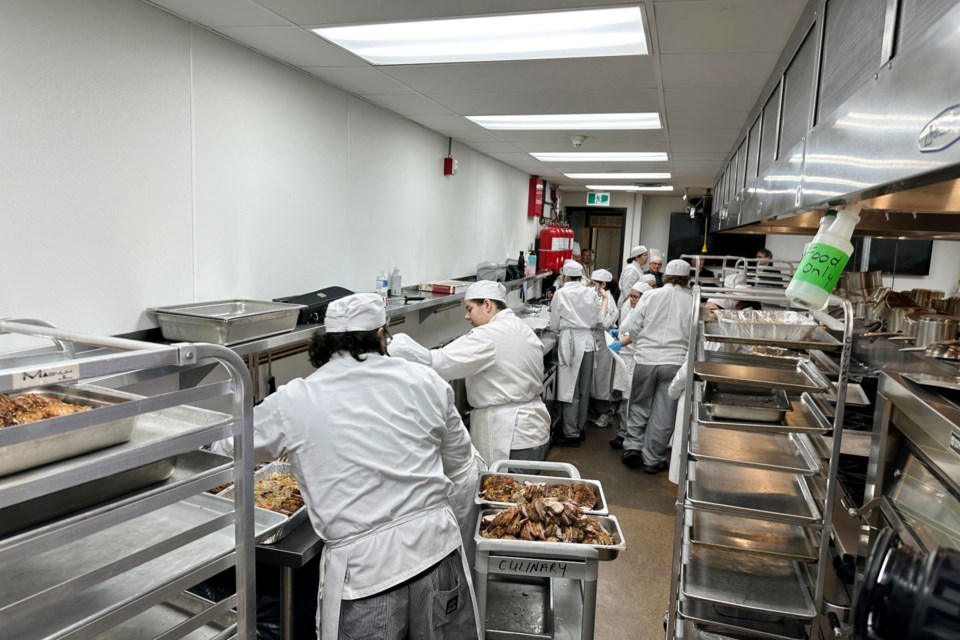 This week, students prepared 700-800 meals, including over 43 turkeys