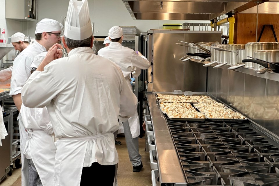 This week, students prepared 700-800 meals, including over 43 turkeys