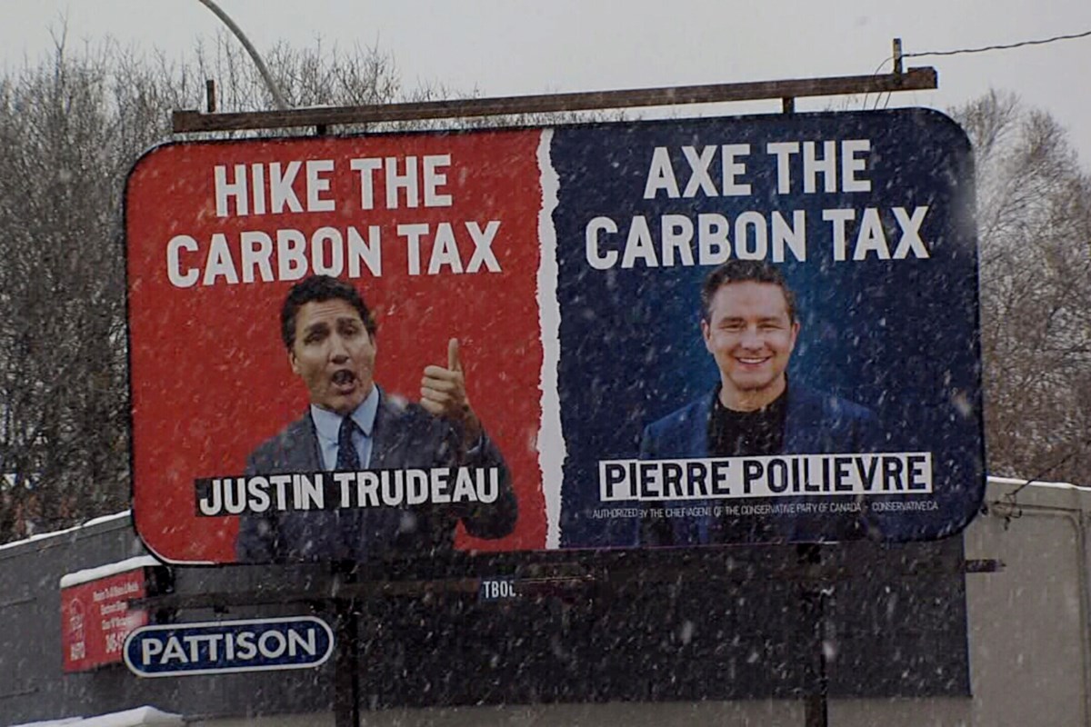 Poilievre stops by to show off new billboard 