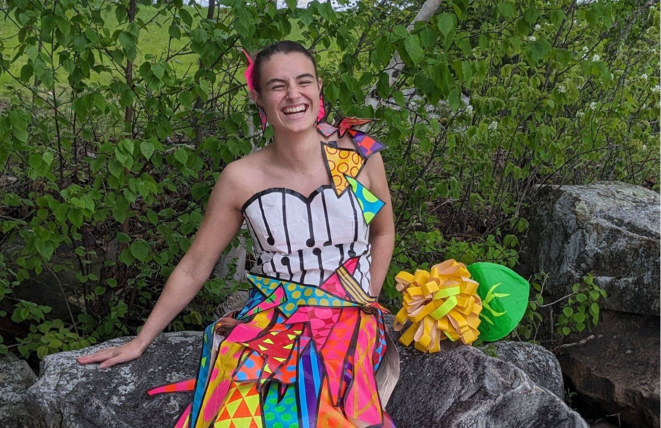 High school student makes grad dress out of duct tape