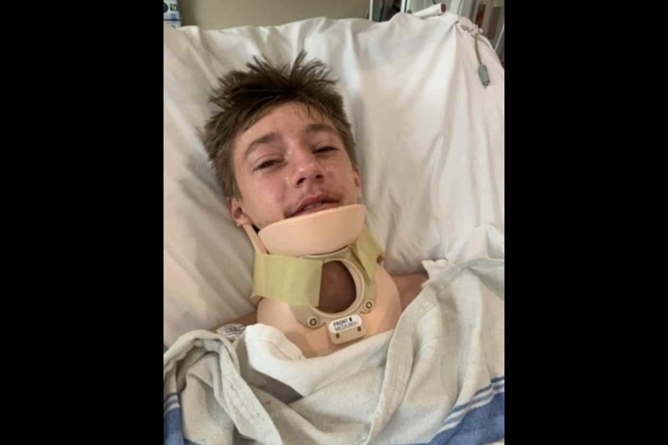 Kevin was transported to a hospital in London, Ont. for specialized care. 