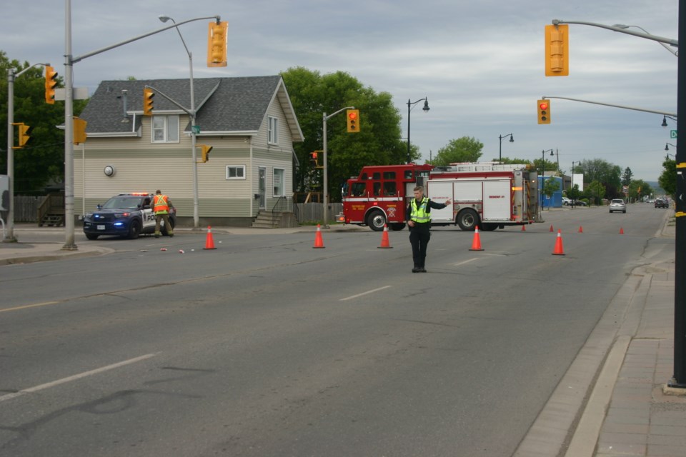 One person was taken to Thunder Bay hospital on Tuesday, June 11, 2024, after a collision between a motor vehicle and a pedestrian.