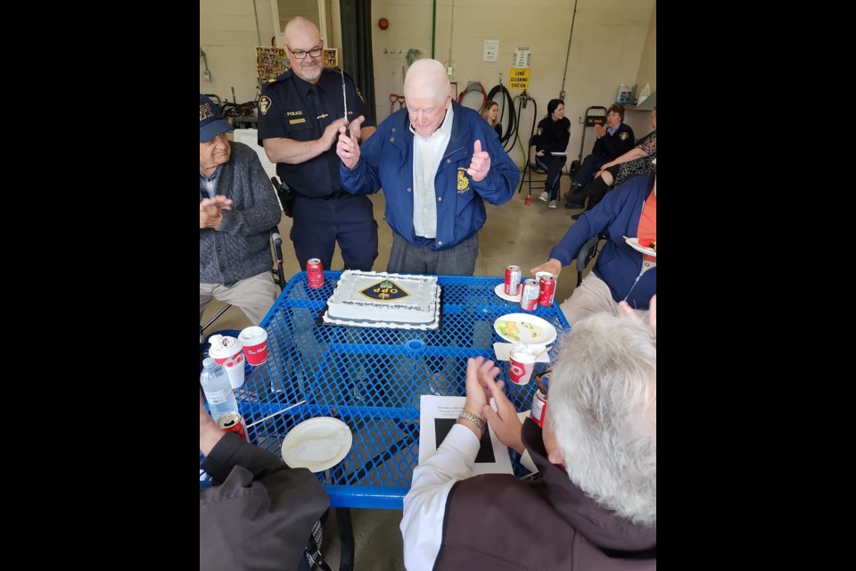 According to a Facebook post, the star of the show was 98-year-old Jerry Watson, who cut the cake.