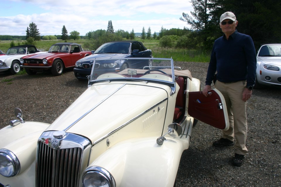 Tony Gillies and his 1955 MG TF at the 32nd annual Rendezvous