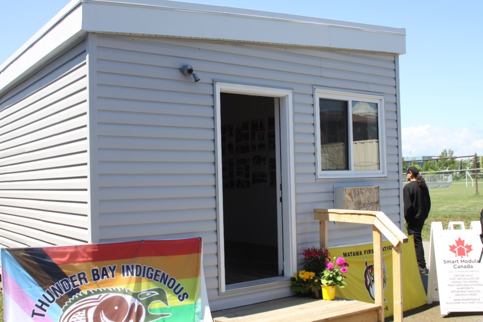 Tiny home recently completed by youth