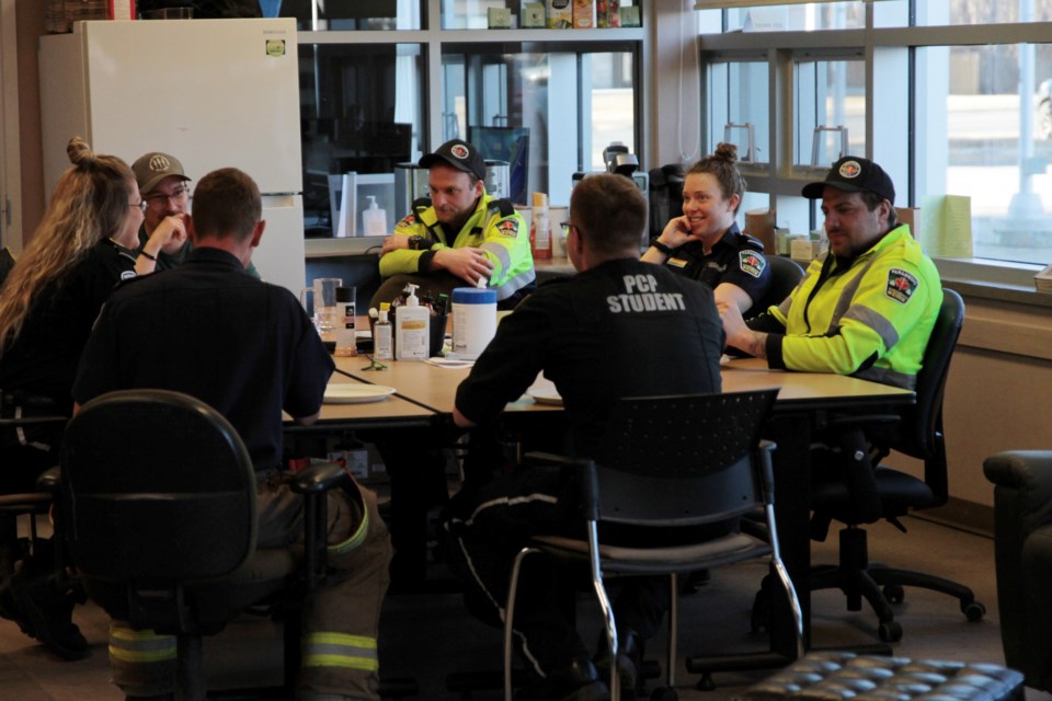 EMS personnel were treated to a barbeque dinner by police and fire services with help from Roots to Harvest