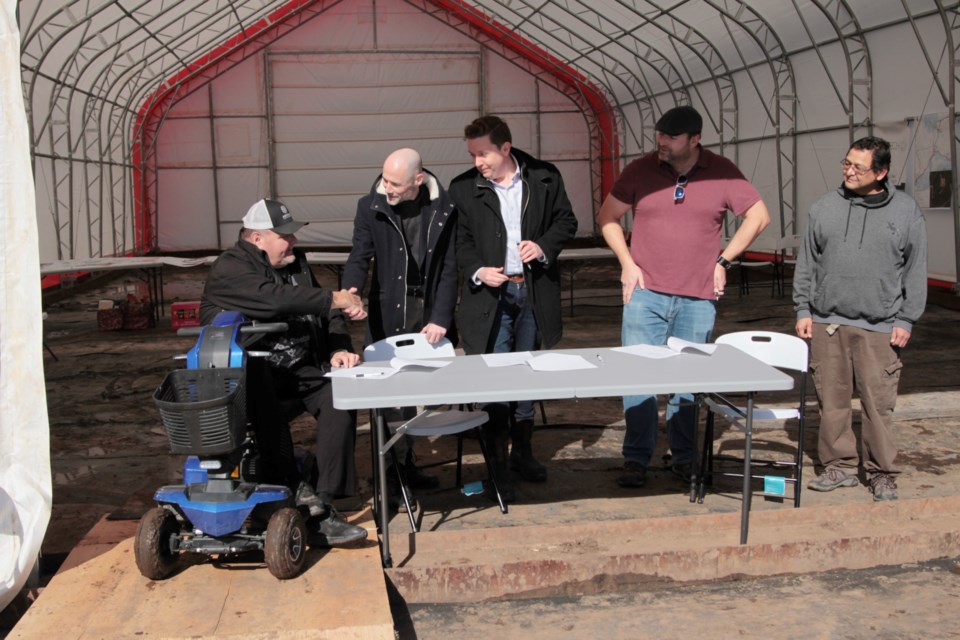 The open house was also the site of the formal signing of the partnership between CHAR Technologies Inc. and Lake Nipigon Forest Management Inc.