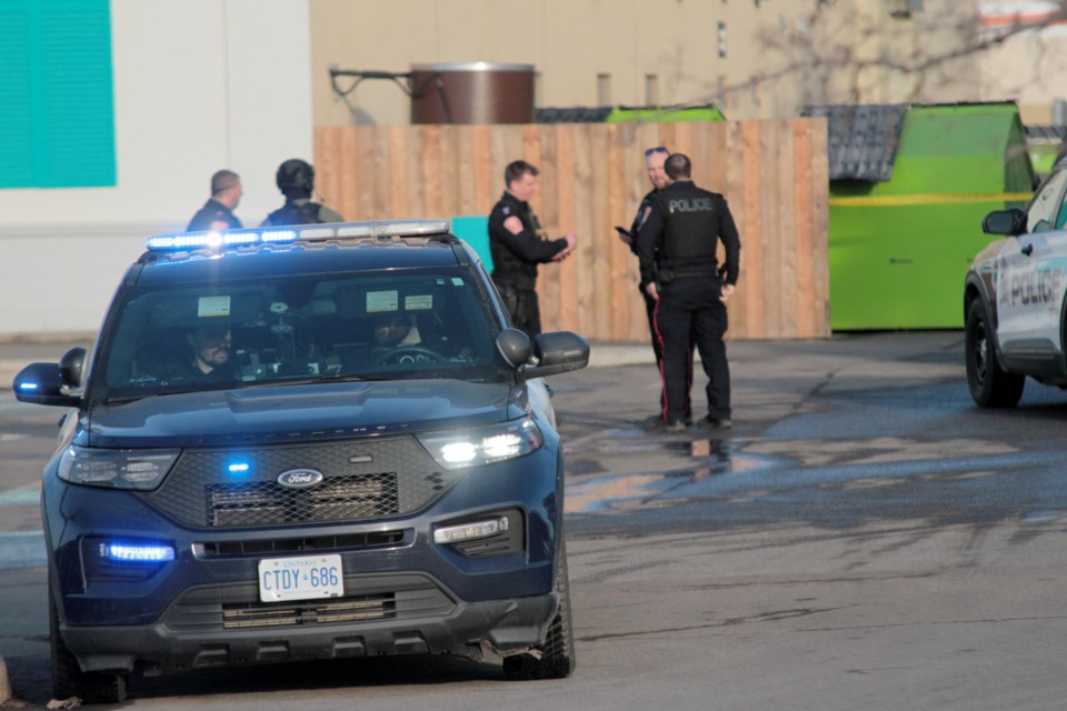 Heavy police presence in the 900 block of Fort William Rd.