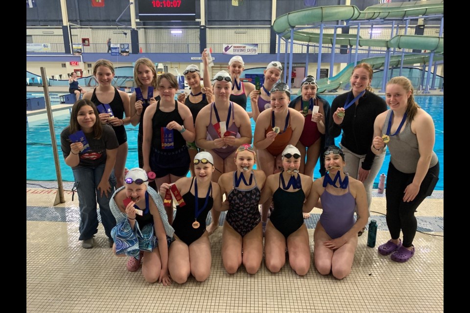 TBASC competitive athletes with their medals and ribbons from the 2023-2024 competition season