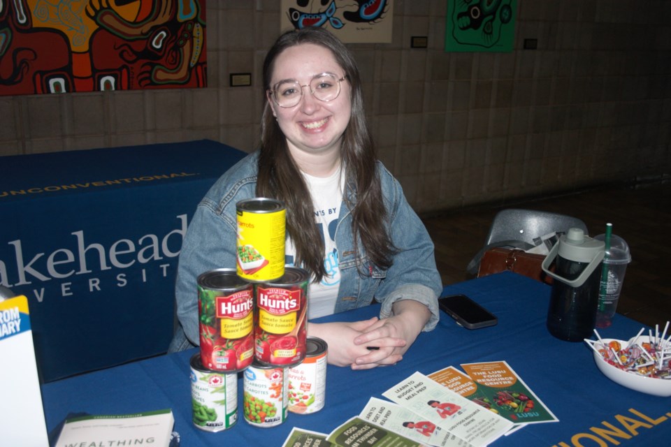 Sierra Garofalo, the student union’s director of food security, said approximately 200 Lakehead University students use the food resource centre every month.