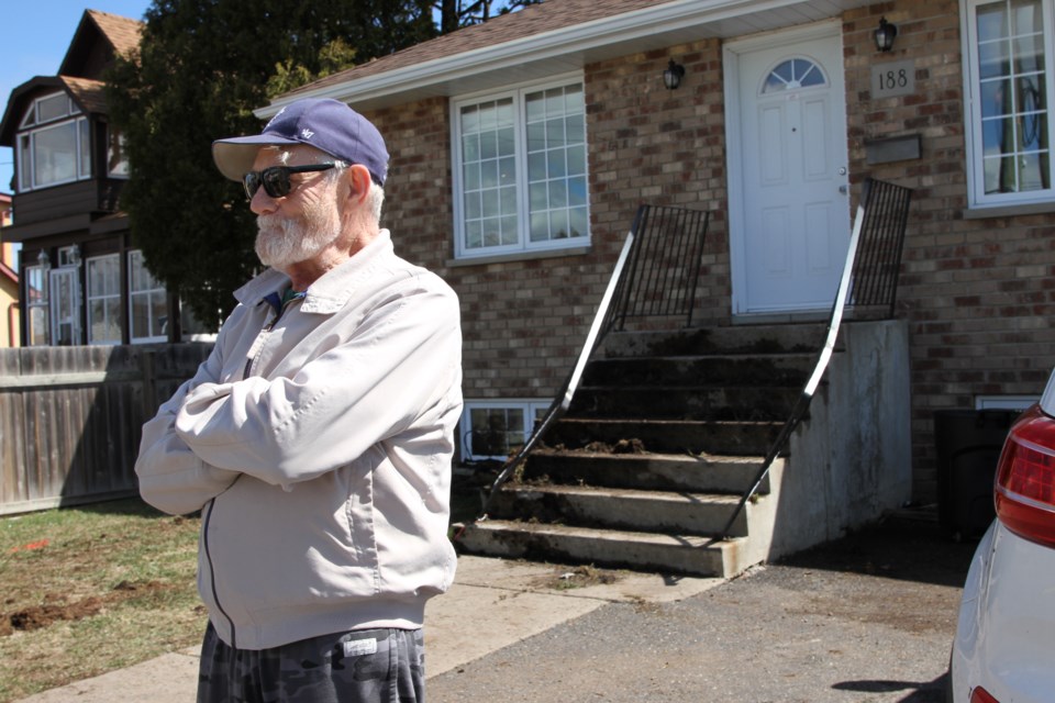 Lee Johnson heard a loud crash when a vehicle struck his concrete steps on the evening of May 2, 2024.